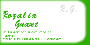 rozalia gnamt business card